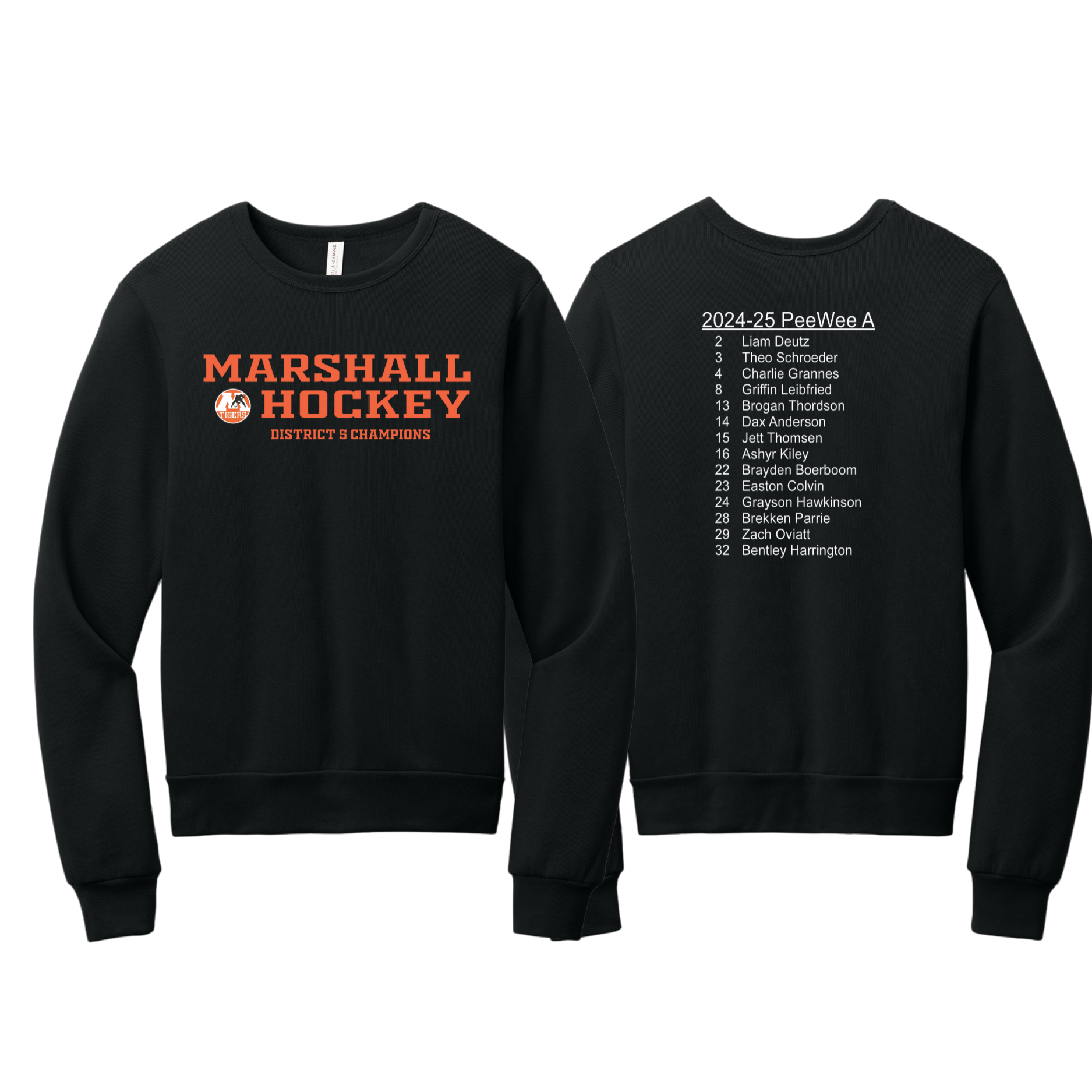 PWA adult Bella Canvas crewneck sweatshirt black